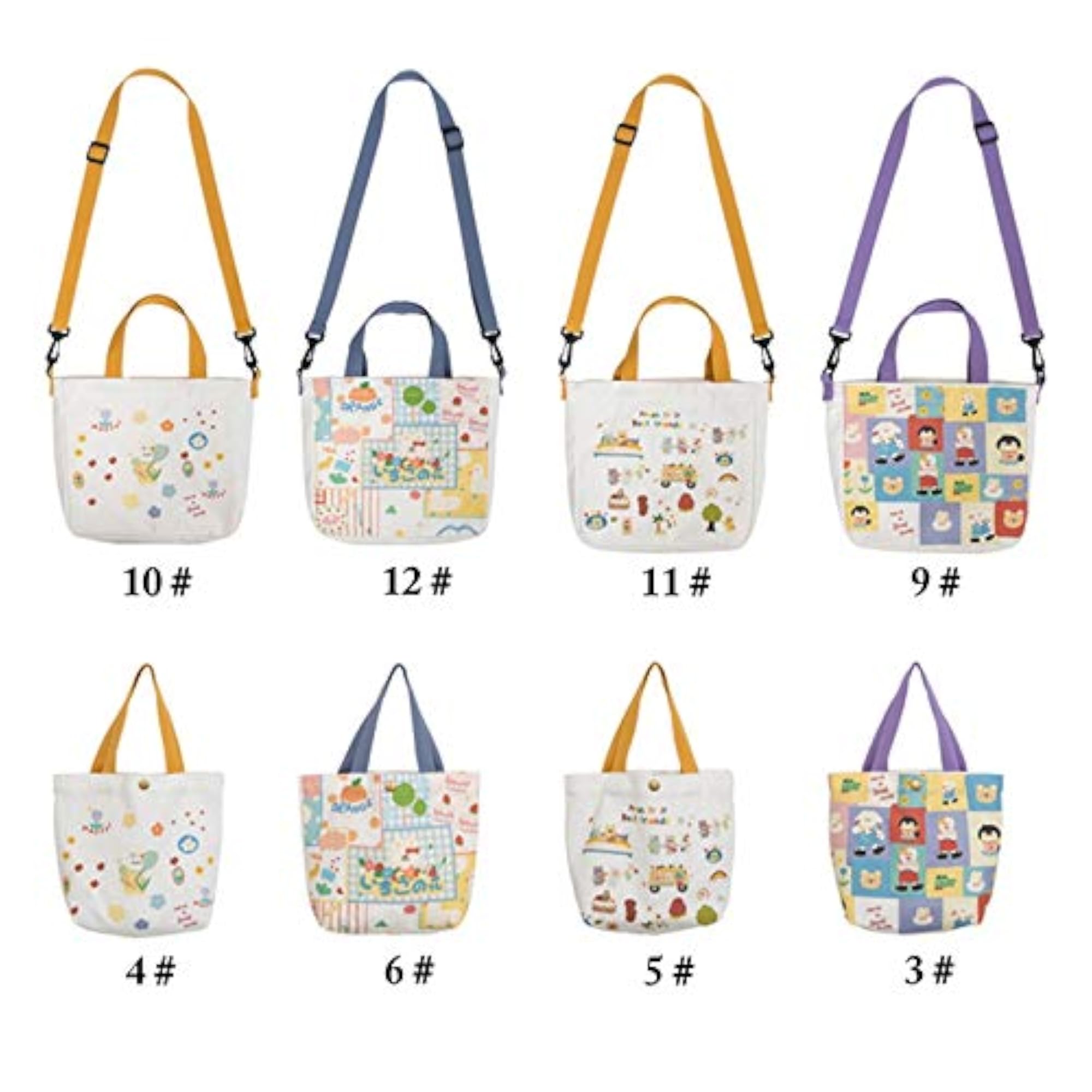 Cartoon Tote Bag, Adjustable Cute Design