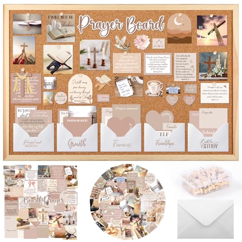 Vemfare 162 Pcs Brown Prayer Board Kit Christian Prayer Board Supplies