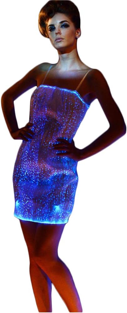 Glow in The Dark Dresses Light up Prom Dresses Fiber Optic Ball Dresses,Mobile APP Control
