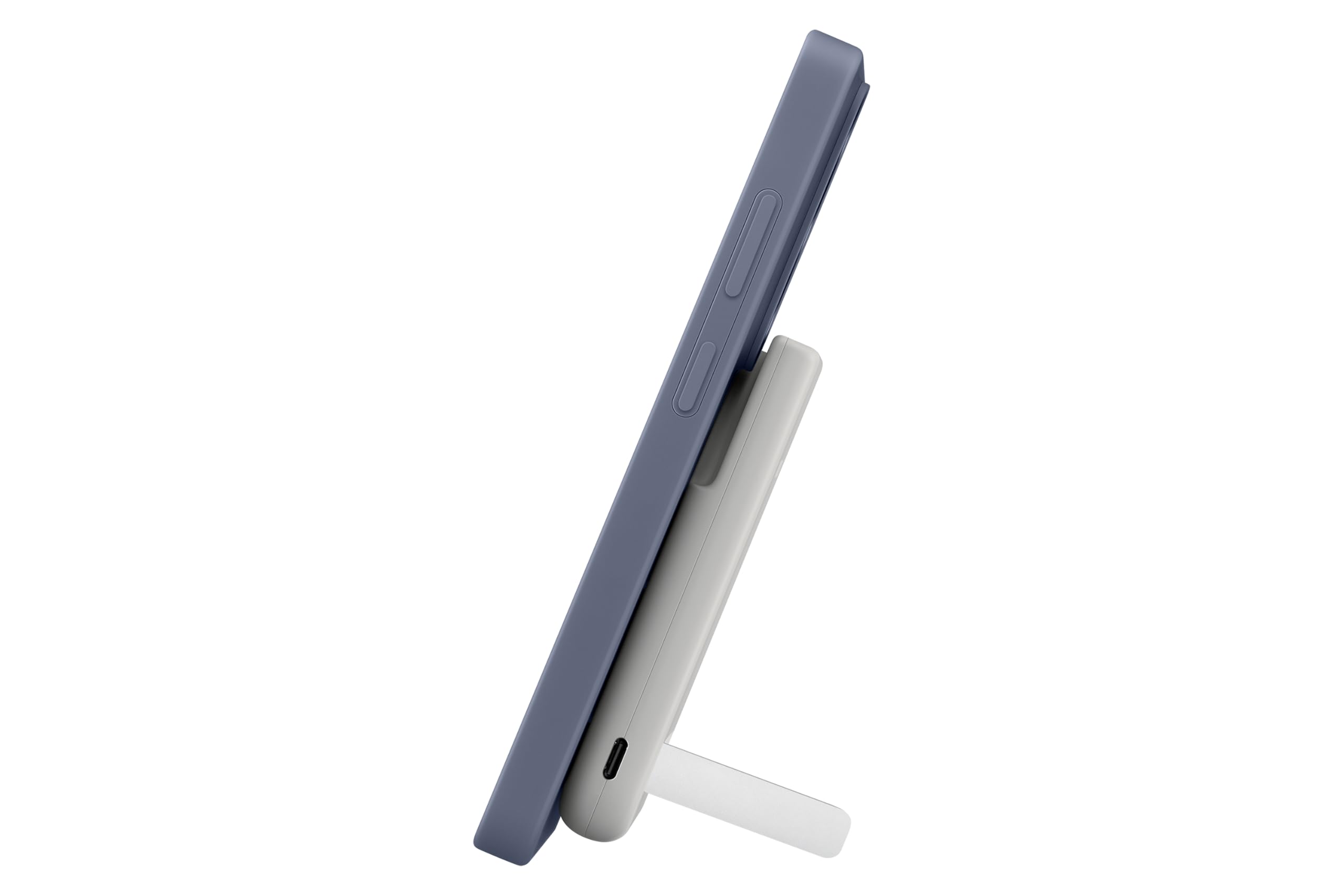 Samsung Magnet Wireless Battery Pack 5.000 mAh, Super Fast Charging 25W, Wireless 15W, cavalletto estraibile, 1 porta USB-C per la ricarica, compatibile con tecnologia Magnetic Power Profile, Gray