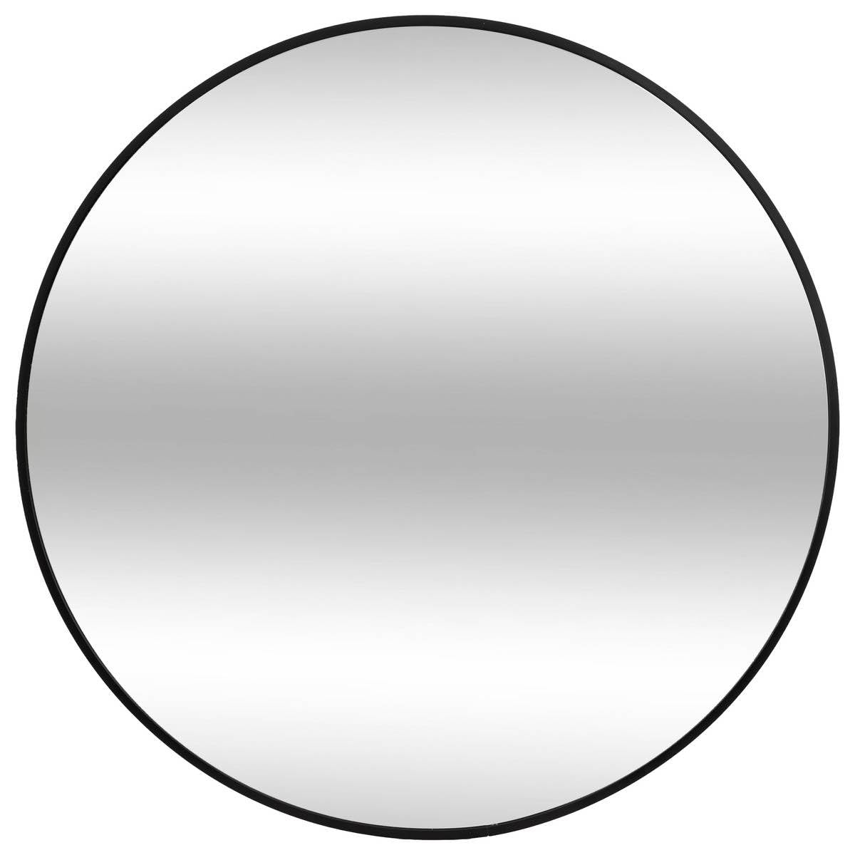 Miroir rond Alice Atmosphera métal noir D70cm grand format suspendu