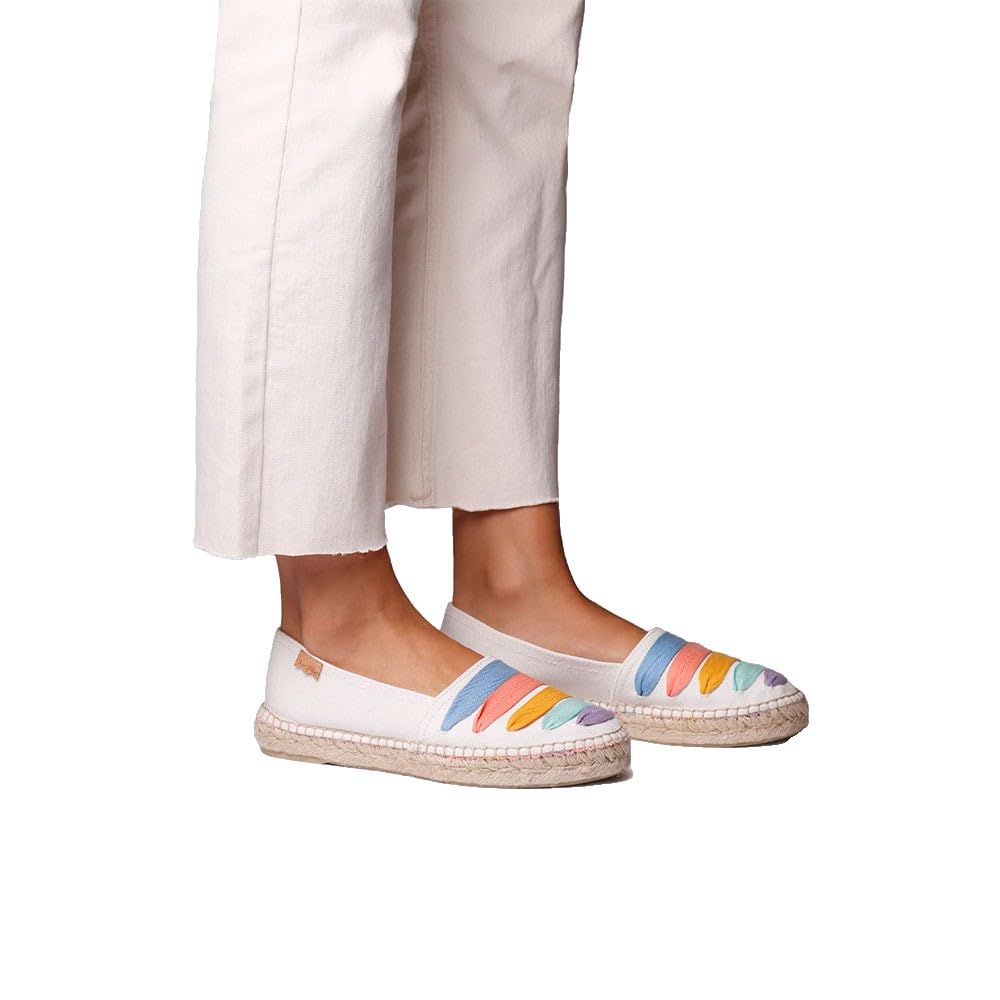 TONI PONS Rose-CM Alpargata Plana con Cintas para Mujer Mambo 38