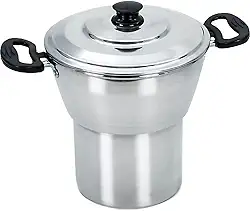 Cuscuzeira média cuscuz n°16 alumínio polido 2,4 litros panela para fazer cuscuz cuscus