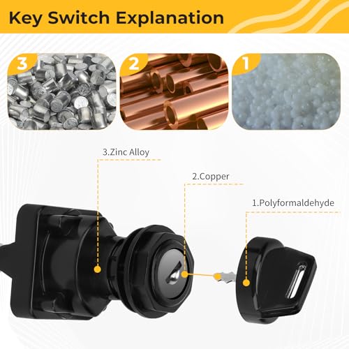 Image of M MATI Ignition Key Switch for Kawasaki Bayou 300 400 Lakota 300 1988-2003 Prairie 400 1997-1998 Prairie 300 1999 27005-1201 27005-1159 27005-1186 27005-1132