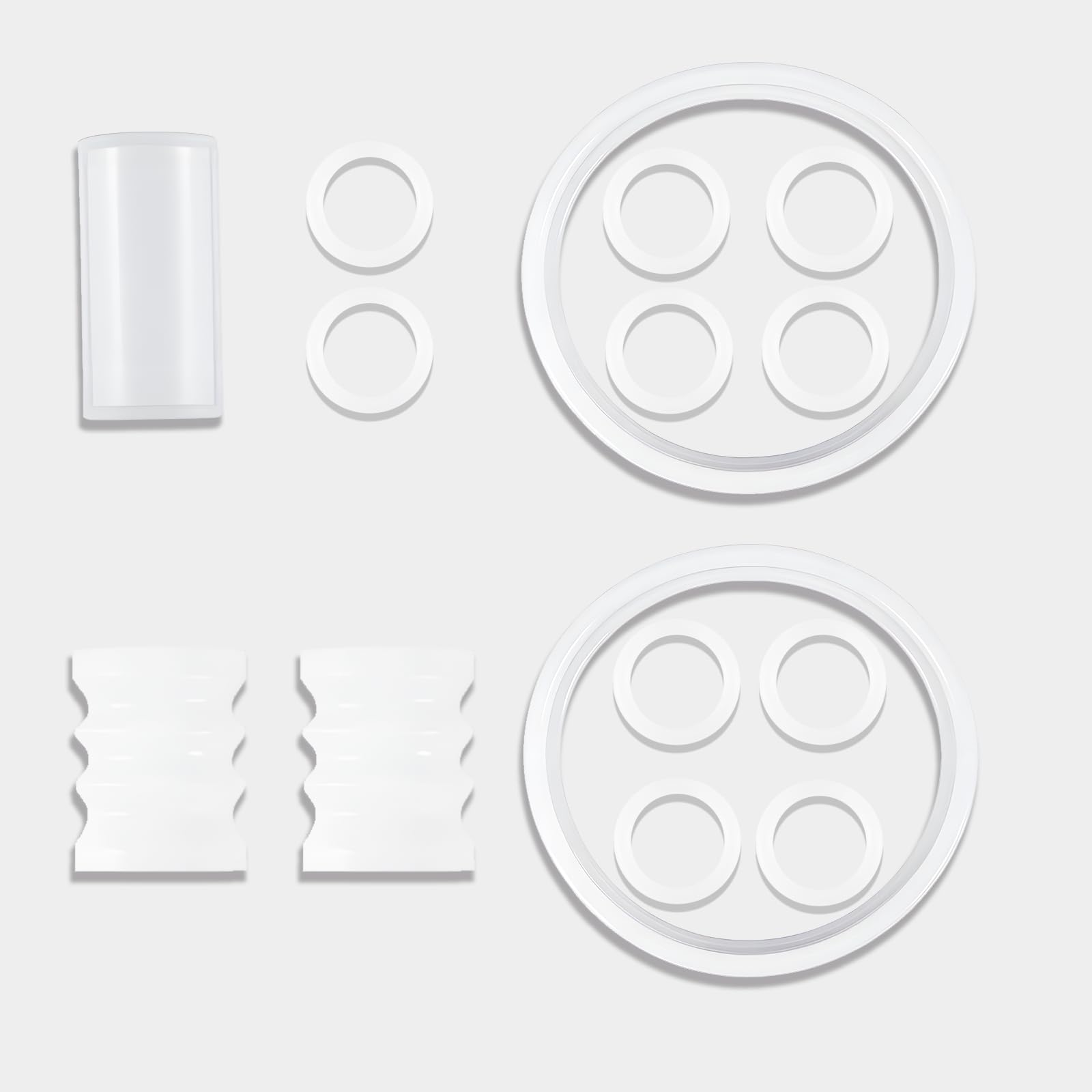 15-Piece Soft Serve Ice Cream Machine Repair Kit O-Rings Gaskets Seals Tubes for VEVOR YIKAFU Premium Food-Grade Silicone
