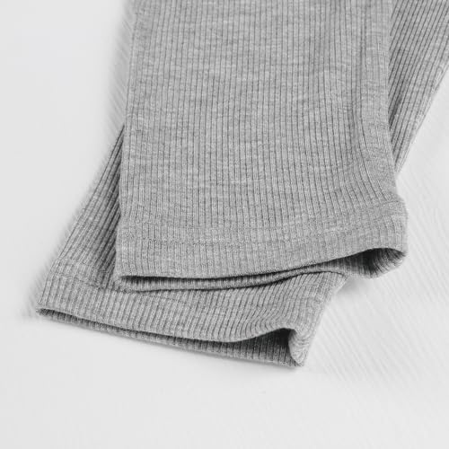 Artfish Women's Square Neck Long Sleeve Ribbed Slim Fitted Casual Basic Crop Top3