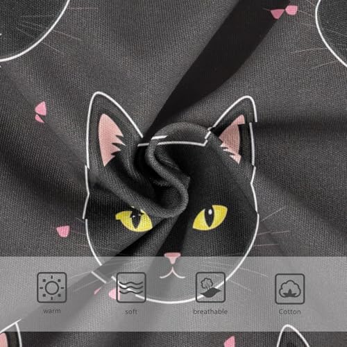 Toddler Girl Briefs, Black Cat Yellow Eyes Cotton Underwear Girls, 2T–8 Years3