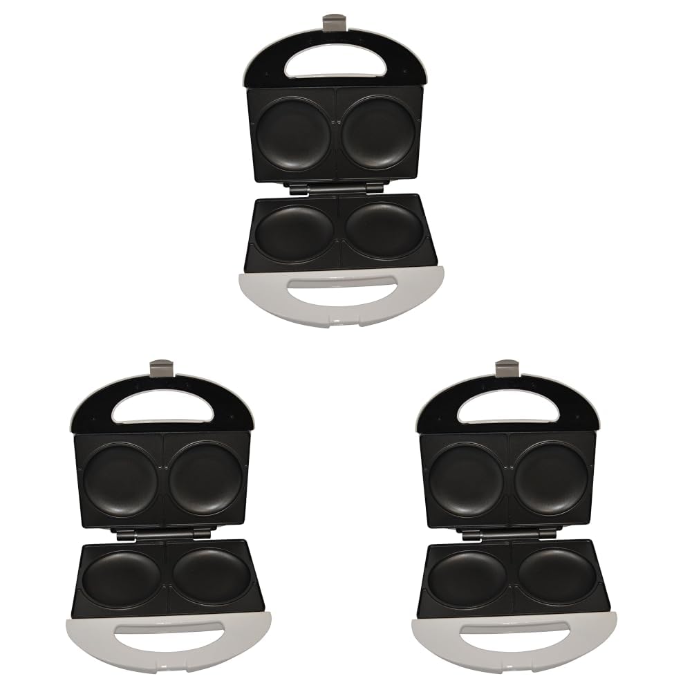 IMUSA 2 Slot Electric Arepa Maker Nonstick, White (Pack of 3)