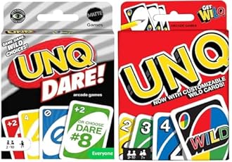 ARCADE GAMES Matte UNQ Classic & Dare | Combo Pack of 2 | Family Fun Card Games for Kids, Adults & Teens | Portable Travel Game | Fast-Paced Strategy, Action & Reversible Play | Perfect for Gifting
