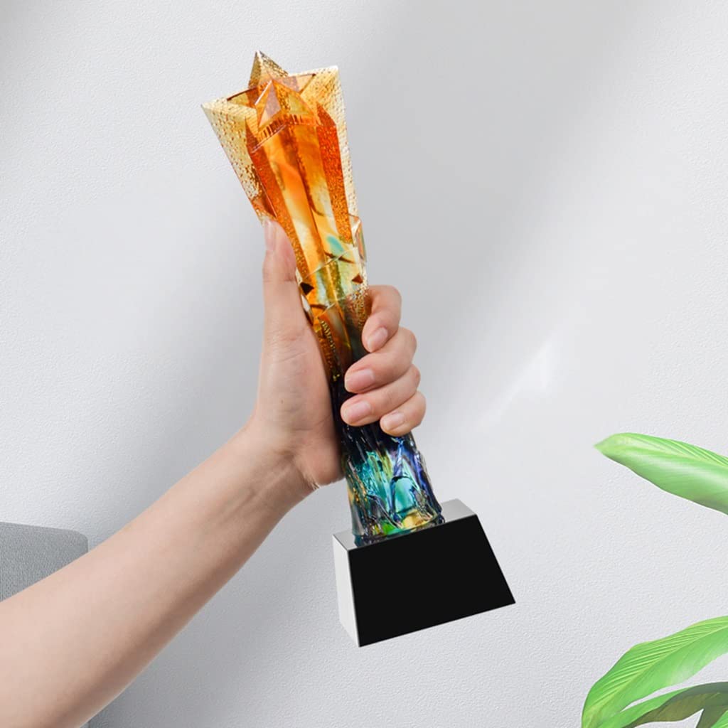 Trofeos, medallas y premios Trofeo De Campeonato De Fin De Año Empresarial Colorido Trofeo De Honor De Cinco Estrellas Premios De Recompensa De Competiciones Deportivas De Aprendizaje Escolar