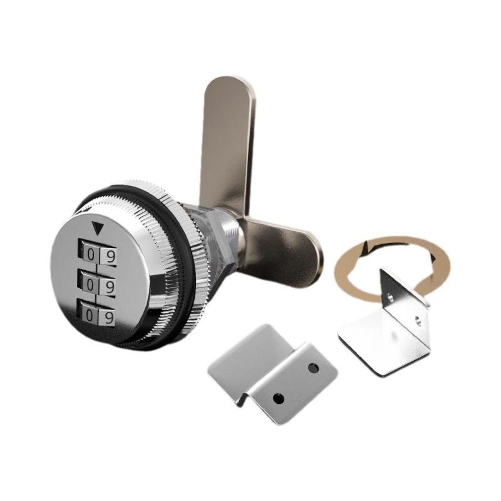 Double Door Cabinet Lock keyless Combination zinc Alloy Protected Furniture Bright Silver Double Door 19-30-image-32