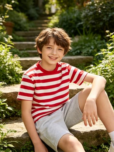Image of Magic Park 6M-14Y Kid Striped T-Shirt Boys Cotton Tee Basic Top