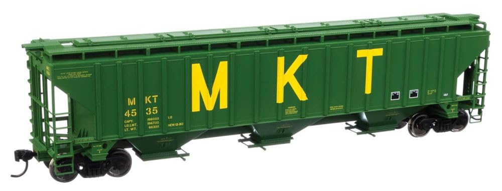 Walthers Mainline 910-49026 HO Scale 57' Trinity 4750 3-Bay Covered Hopper - Ready to Run - Missouri-Kansas-Texas(TM) #4535