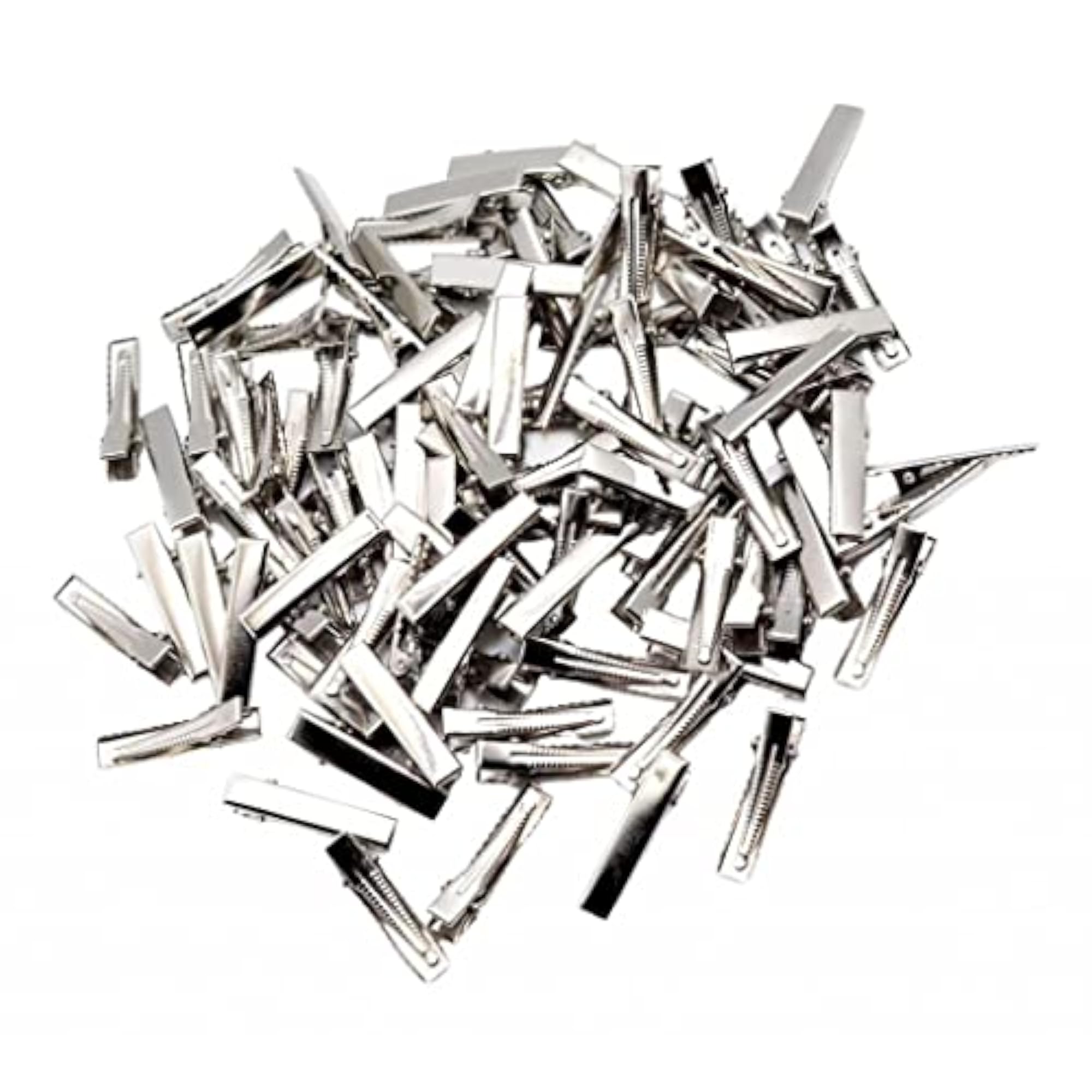 100 Pack Flat Single Prong Alligator Hair Clips for DIY