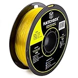 HATCHBOX 3D ABS-1KG1.75-TYLW ABS 3D Printer Filament, Dimensional Accuracy +/- 0.05 mm, 1 kg Spool, 1.75 mm, Transparent Yellow