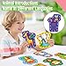 SpriteGru 9 PCS Kids Lacing Cards, 9 Double Sided Wild Animals Sewing Cards with 9 Colorful Laces, Educational & Learning Toys for Preschoolers, Kids Ages 3+
