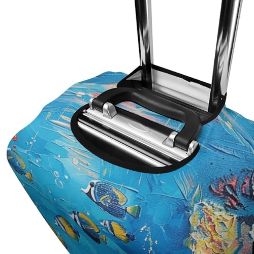 Underwater Coral Reef Luggage Cover for Suitcase Tsa Approved Stylish Suitcase Covers Washable Stretch Suitcase Protector Anti-Scratch Travel Baggage Covers for 19-32 Inch Luggage4