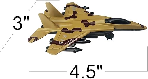 Miniatura 3 de ArtCreativity United Sates Air Force - Juego de 4 juguetes de combate fundido a presión de la Fuerza Aérea de los Estados Unidos, mecanismo de