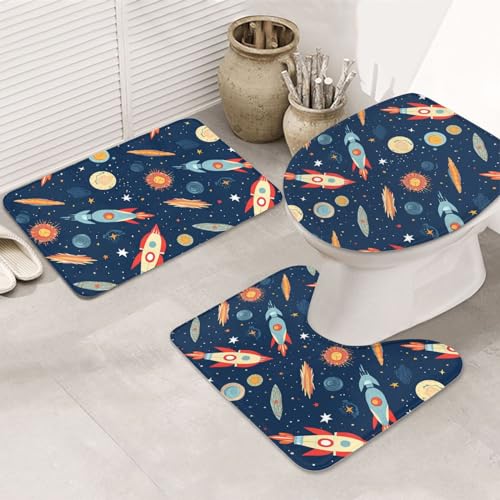 Tapis de bain antidérapant en forme de U pour sol sec et sécurisé - 2