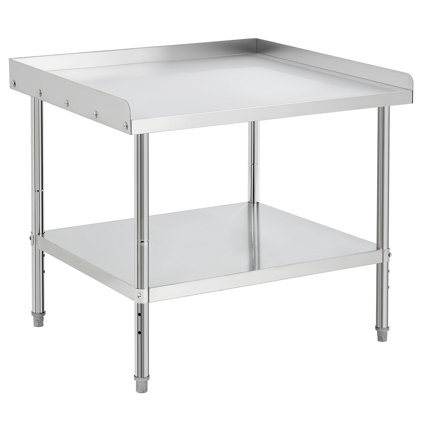 Equipment Grill Stand Table, 36 * 30 * 30inch, Stainless Steel Worktable with Removable Baffle, 400 Lbs Capacity, Commercial Prep Table, NSF-Certified, for Restaurant Kitchen Food Truck Outdoor BBQ