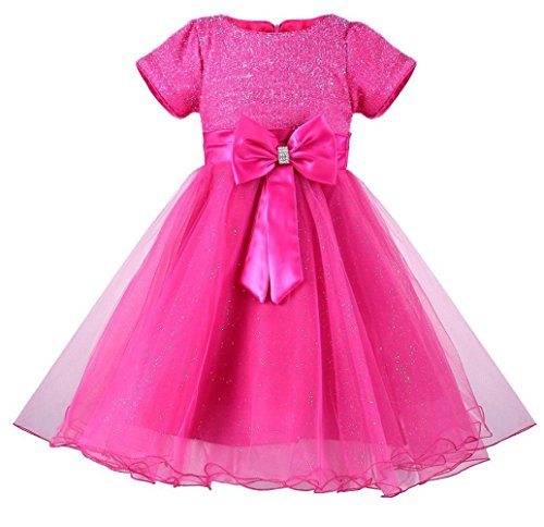 Robe de fête d'anniversaire pour fille idéale pour souffler ses bougies en rose