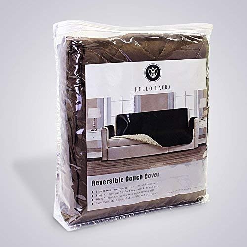 Hello Laura Deluxe Reversible Quilted Furniture Protector for Pets, Kids, Dogs, Sofa Slipcover Set,Recliner, Loveseat and Chair, Loveseat