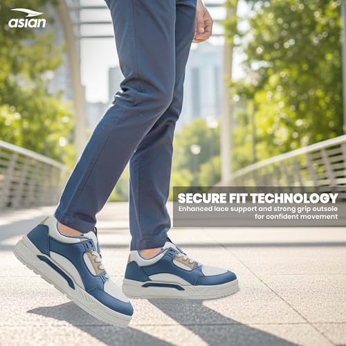 Image of ASIAN Nexus-02 Men's Casual Sneakers | Trendy Lace-Up Design | Lightweight Comfort, Premium Finish & Anti-Slip Sole for Daily Use
