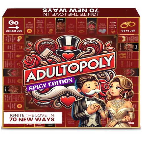 Adultopoly Spicy Edition: Sexopoly Adult Board Game Intimate Couples Sex Game for 2 Players - Dirty...