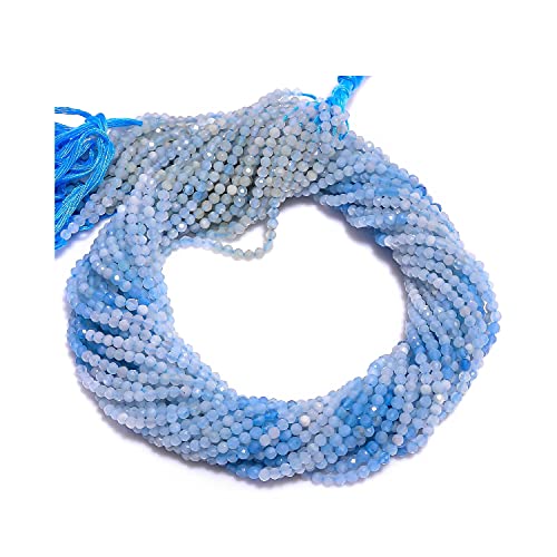 Aquamarine perles facettées de qualité supérieure ATIKA GEMS en vrac pour joaillerie