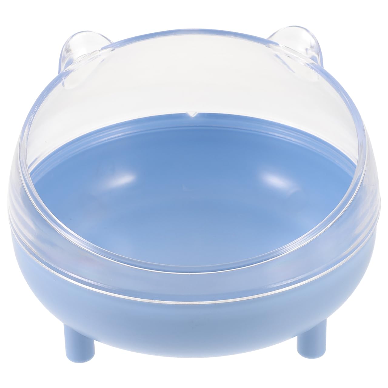 TOYANDONA Hamster Bath Container Blue Plastic Half-close Lid Box for Hamster Bathroom Small Pet Sandbox Random Color