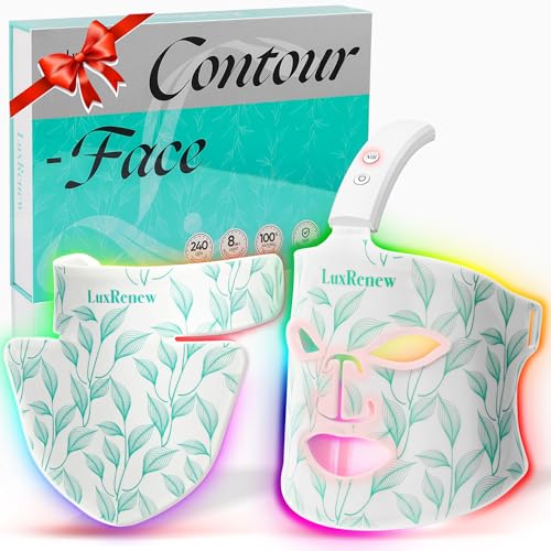 Red Light Therapy Mask Set for Face, 7 Colors Face Led Therapy Ma...