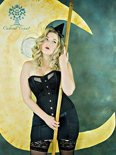 Orchard Corset Cs-511 Overbust Black Mesh Corset - Size 28 #TOP4