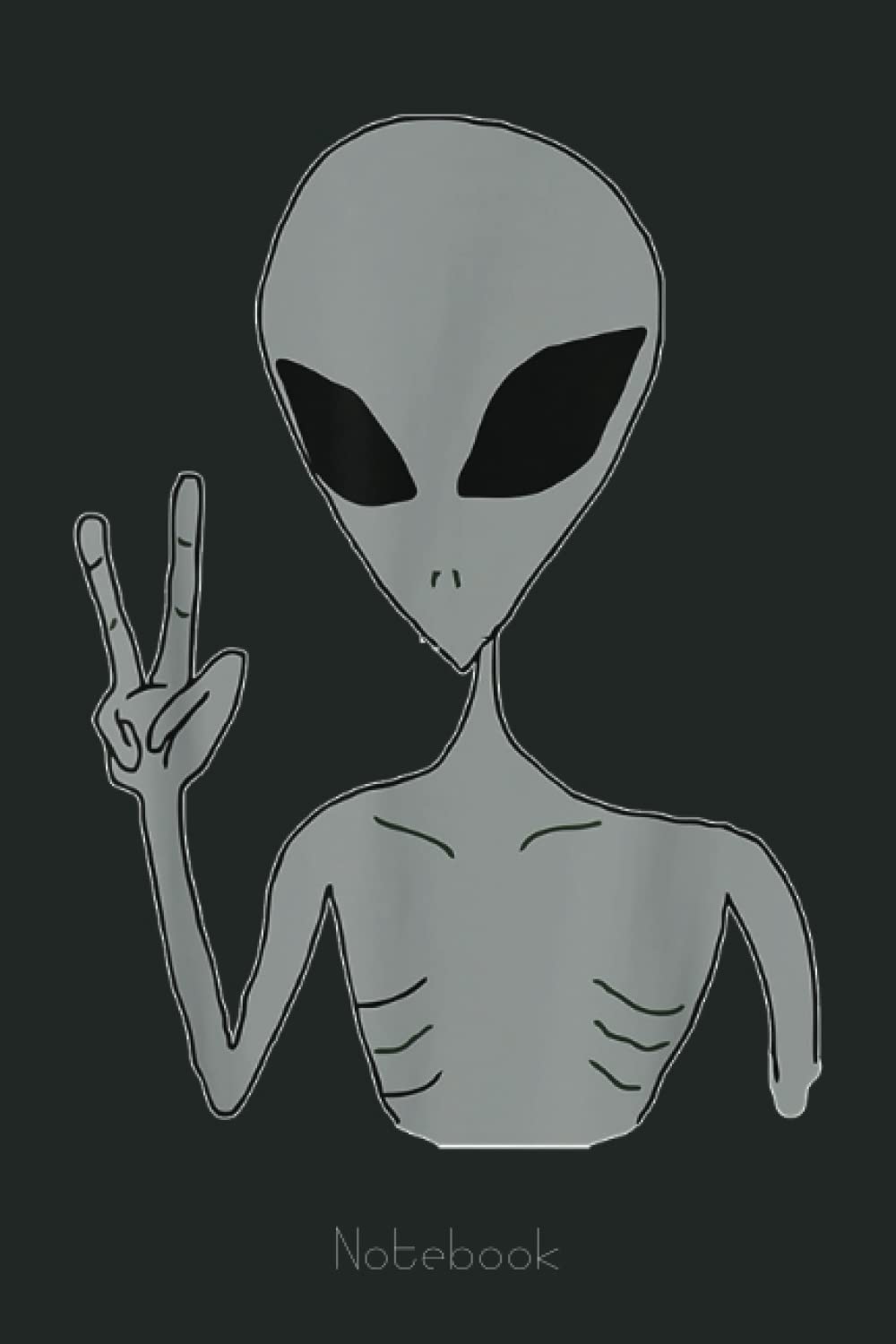 Grey Alien UFO Enthusiast Notebook: Lined Journal Alien, 110 Pages, Size 6"x9", lined journal ufo, alien journal, ufo journal, lined journal notebook