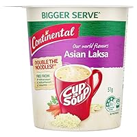 CONTINENTAL Cup-A-Soup Instant Soup/Meal Cup Asian Laksa With Noodles, 51G