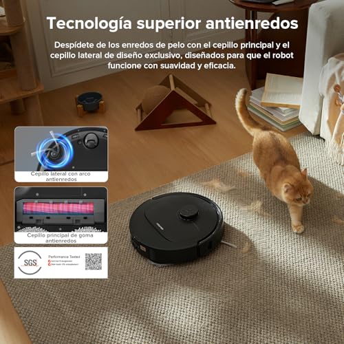 Miniatura 5 de roborock Robot Aspirador QV 35A Set, Dos mopas giratorias elevables, Negro