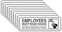 Vista 10 de Standard Employees Must Wash Hands - Letrero para puerta/pared, color negro, pequeño