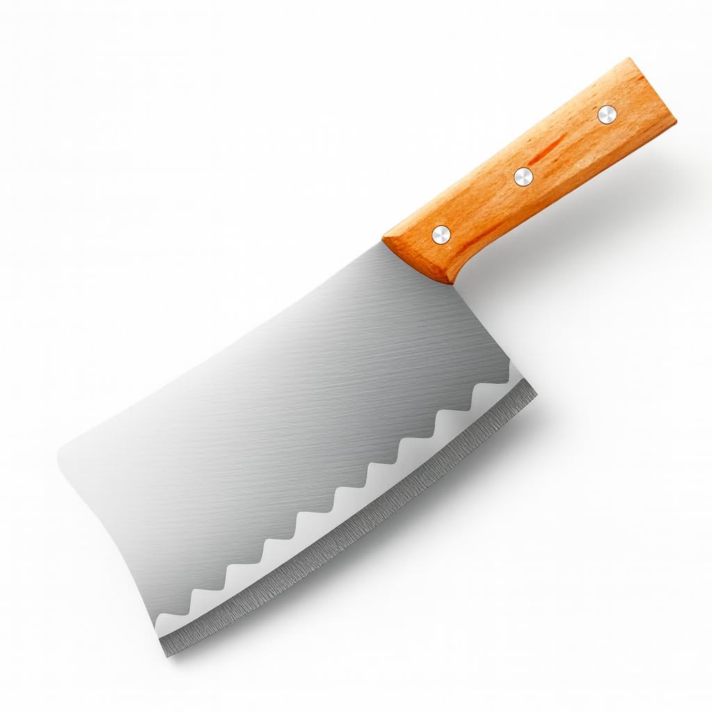Machado 11.50" Handmade Serbian Forged Butcher Hunters Meat Cleaver Kitchen Knife | Chopper Bone Cutting Knives - German Stainless Steel - for Home Kitchen Restaurant Outdoor BBQ Camping and Gifting