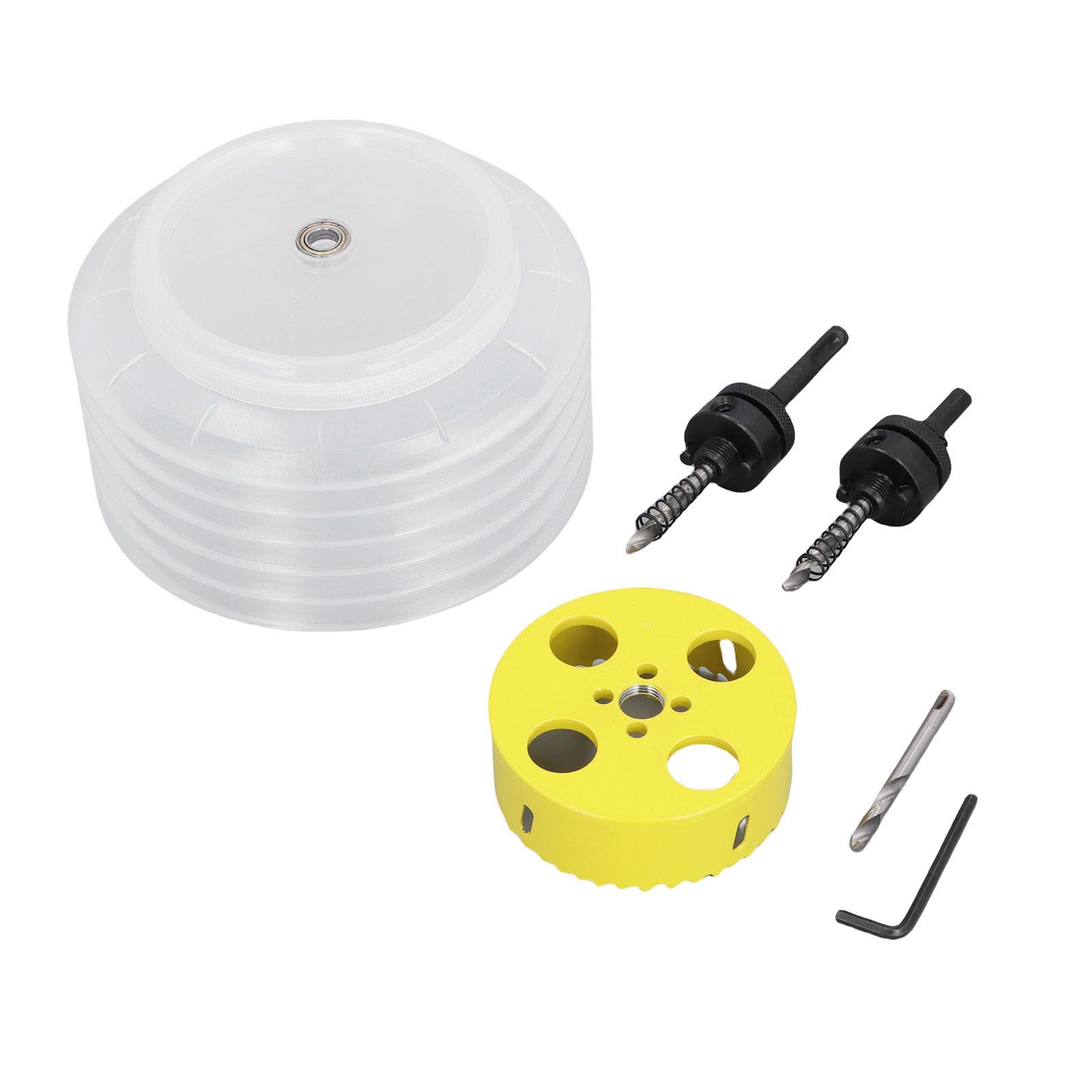Zestaw bimetalowych otwornic 6 1/4 cala |Frez do otworów 160 mm do opraw wpuszczanych/drewno/PCV |Zawiera misę na śmieci i 2 trzpienie do schludnego i dokładnego cięcia