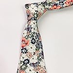 Mantieqingway Men's Cotton Floral Neck Tie 2.56'' Printed Skinny Tie - Image 2
