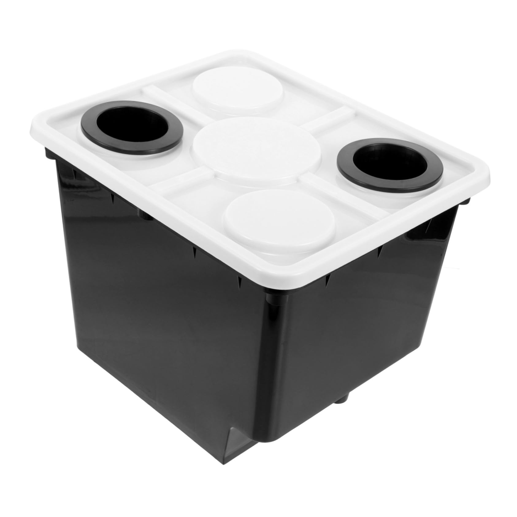 ibasenice Hydroponiksystem Eimer aus Kunststoff in Schwarz für Pflanzen