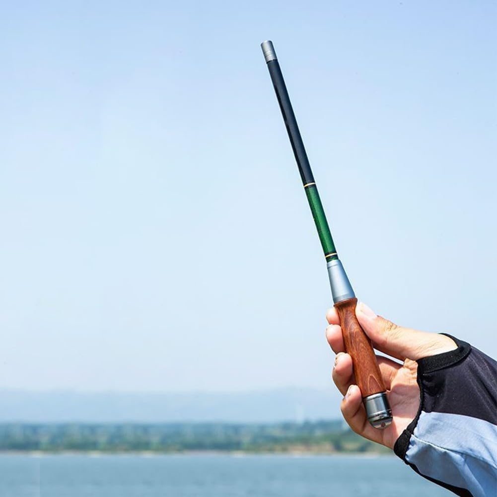 Pour Ultra-Compact, Pour Mini Canne à Pêche 12M-18m Léger En Fibre De Carbone Voyage Pole Portable 28Cm Stockage Sensible, Pour Poche Pêche Vert