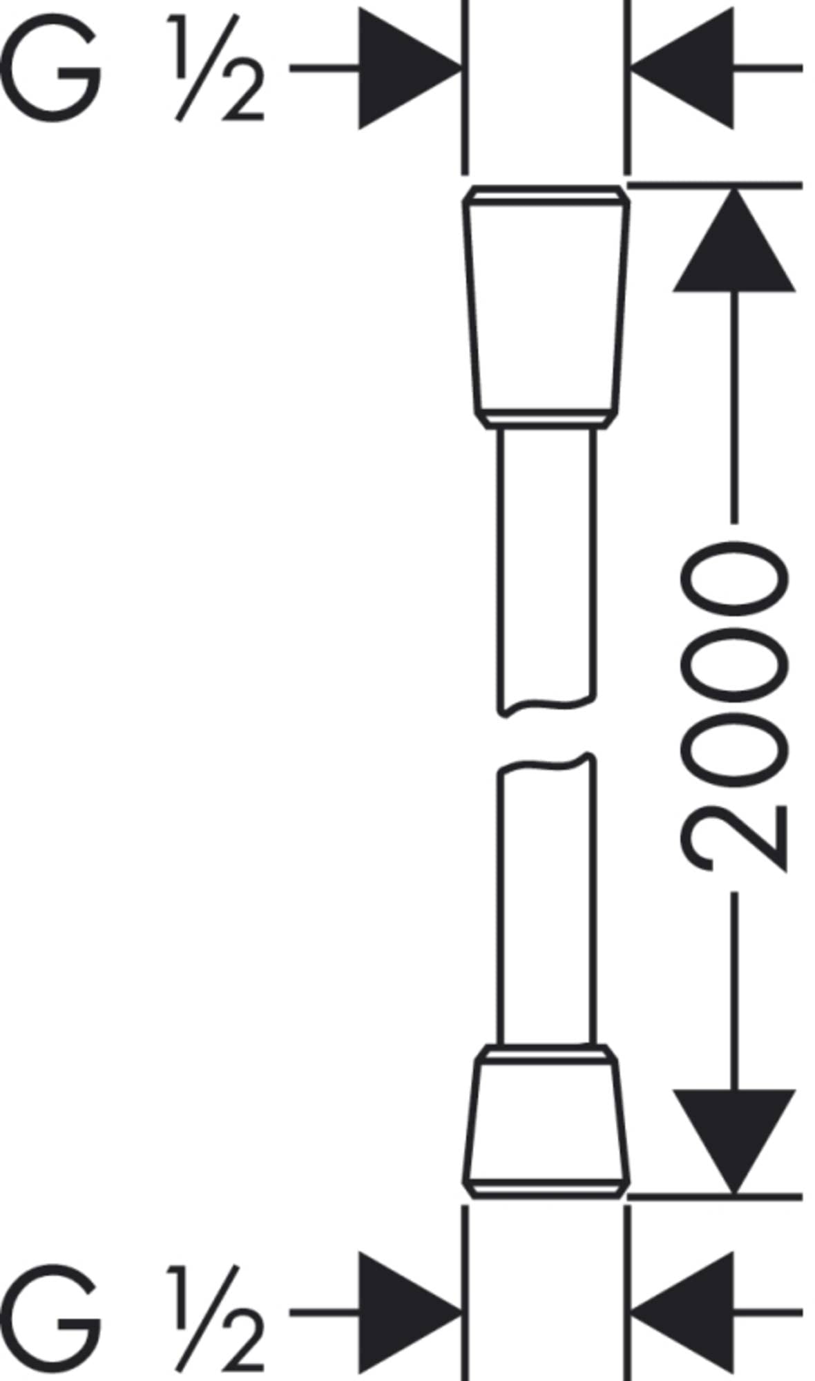 Hansgrohe Isiflex Duschschlauch 200 cm Chrom