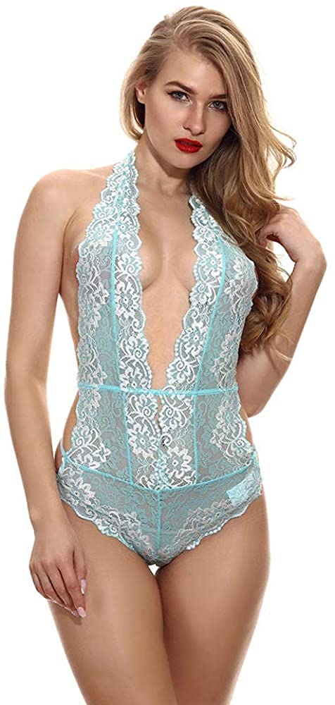 Lingerie Femme Bustiers Femme Sexy ; Corsets Femmes One Piece Lingerie Dentelle Floral Body Sheer Sexy Lingerie75 (Couleur: Rouge, Taille: 2X-Large) (Vert 2X)