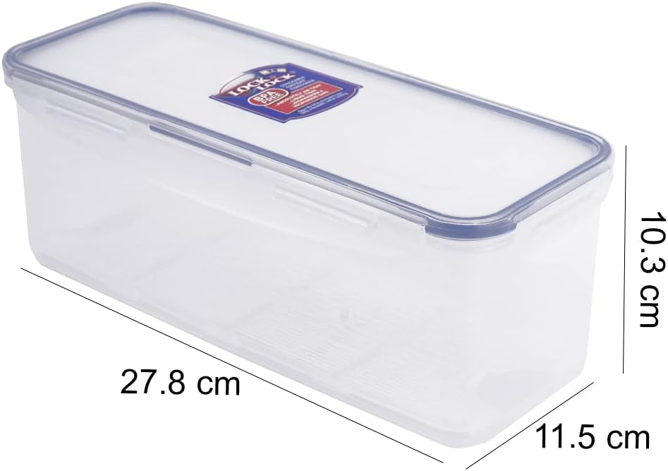 LOCK & LOCK Airtight Rectangular Food Storage Container with Drain tray 64.63-oz / 8.45-cup