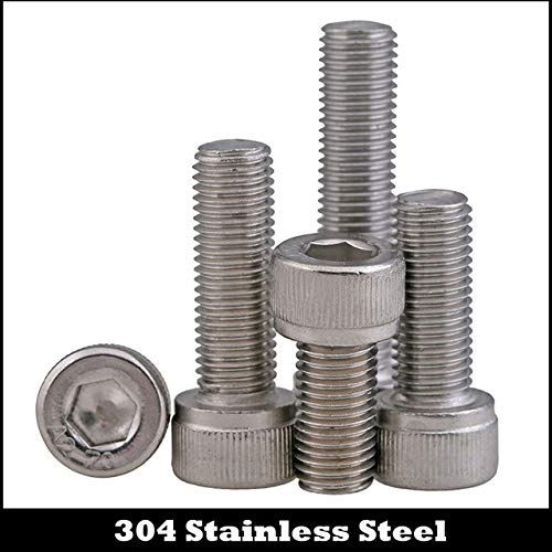 Rpi shop - M5 x 10mm Socket Head Cap Screws, Allen Socket Drive,304 Stainless Steel, Fully Thread, Bright Finish, Machine Thread, Quantity - 10 Pcs - Image 6 thumbnail