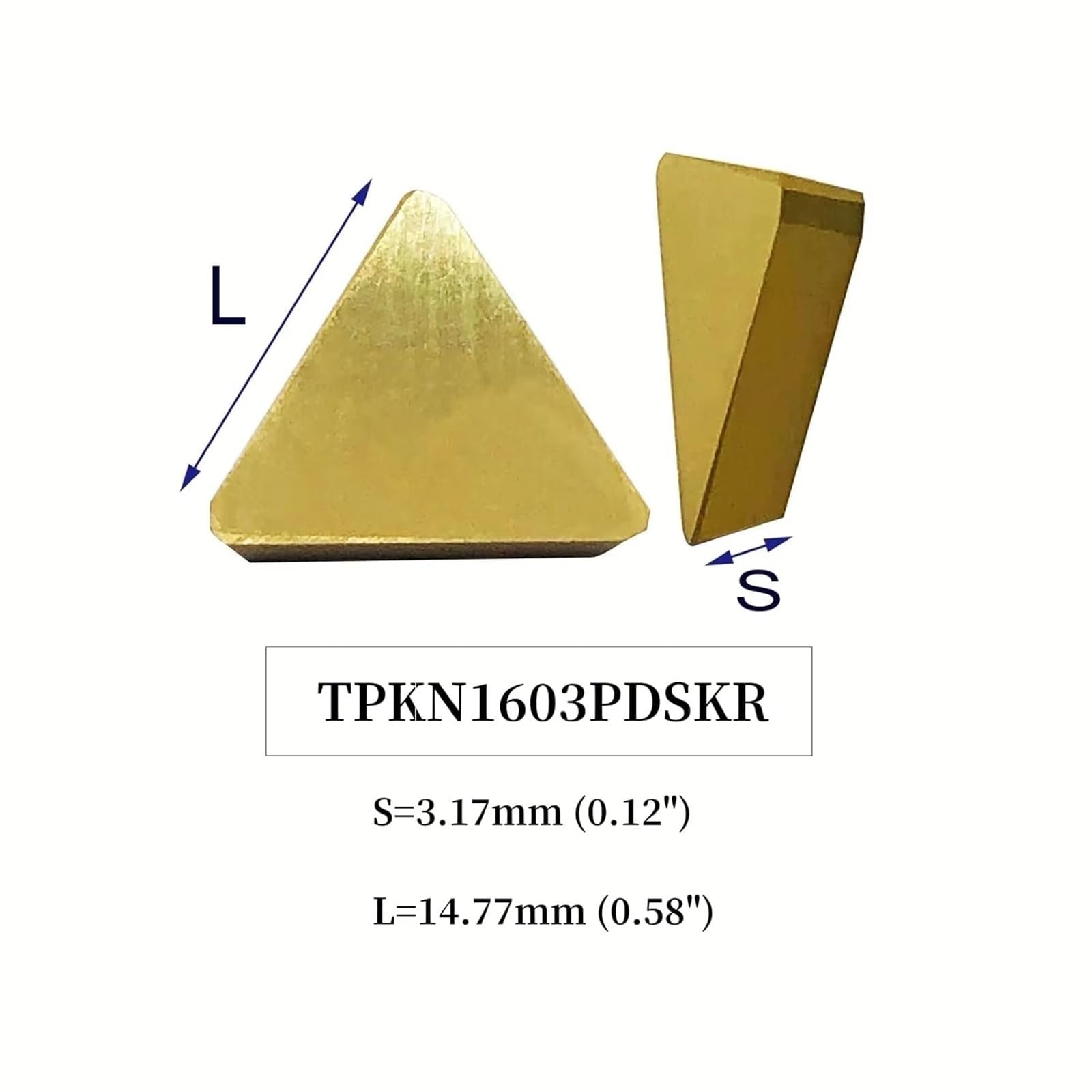10PCS Dreieckeinsätze Hartmetalleinsätze Wendeschneidplatten Für Fräsen(TPKN1603PDSKR MM202)