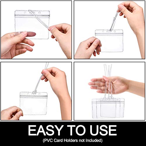 Inovat 100 Pack 6 Inch Premium Clear Plastic Luggage Loop Straps / Worm Loops For Luggage Tags #TOP3