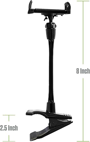 Miniatura 8 de Soporte flexible de cuello de cisne para teléfono celular y soporte para tableta con abrazadera. Soporte de clip para dormitorio, escritorio,