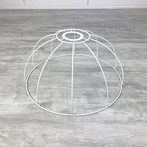 Carcasse suspension Cloche 30 cm, abat-jour Armature Dôme 10 branches en epoxy anticorrosion, pour E27