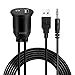 VIMVIP USB & 3.5mm AUX Extension Flush Mount 2 Meter Audio Cable, 1/8 AUX Car Bike Boat Motercycle Lead